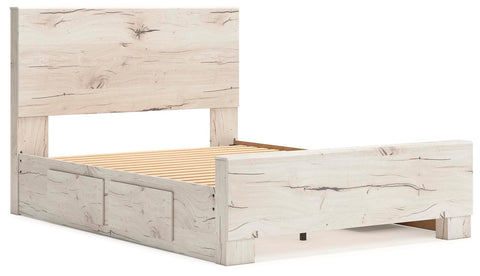 Whitaker Panel Bed with Storage, Dresser and Mirror