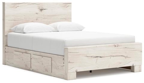 Whitaker Panel Bed with Storage, Dresser and Mirror