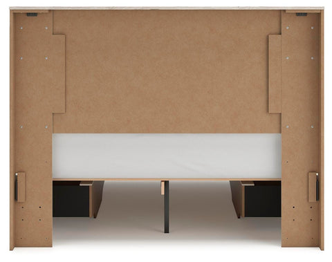 Whitaker Panel Bed with Storage, Dresser and Mirror