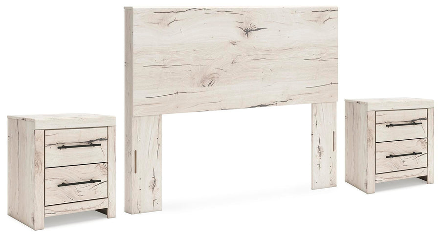 Whitaker Panel Headboard and 2 Nightstands