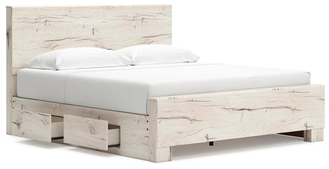 Whitaker Panel Bed with Storage, Dresser and Mirror