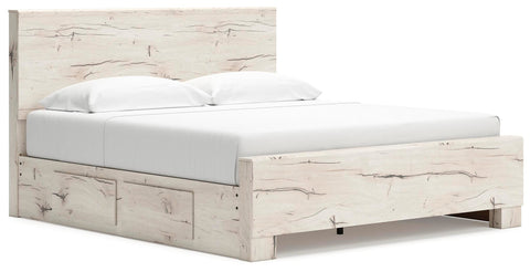 Whitaker Panel Bed with Storage, Dresser and Mirror