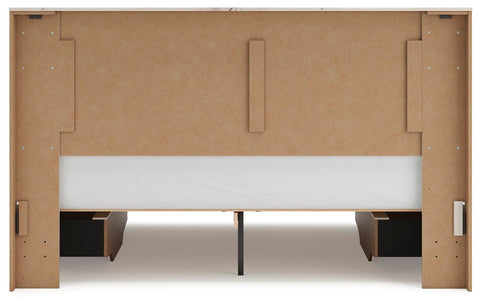 Whitaker Panel Bed with Storage, Dresser and Mirror