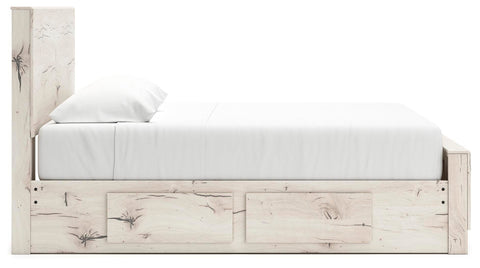 Whitaker Panel Bed with Storage, Dresser and Mirror