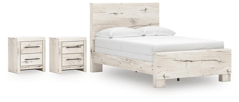Whitaker Panel Bed and 2 Nightstands