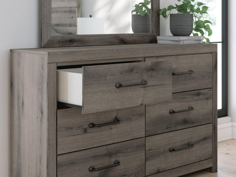Graystorm Panel Bed, Dresser and Mirror