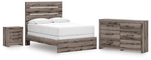 Graystorm Panel Bed, Dresser and Nightstand