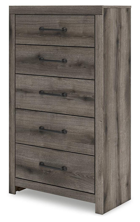Graystorm Panel Bed, Dresser, Mirror and Chest