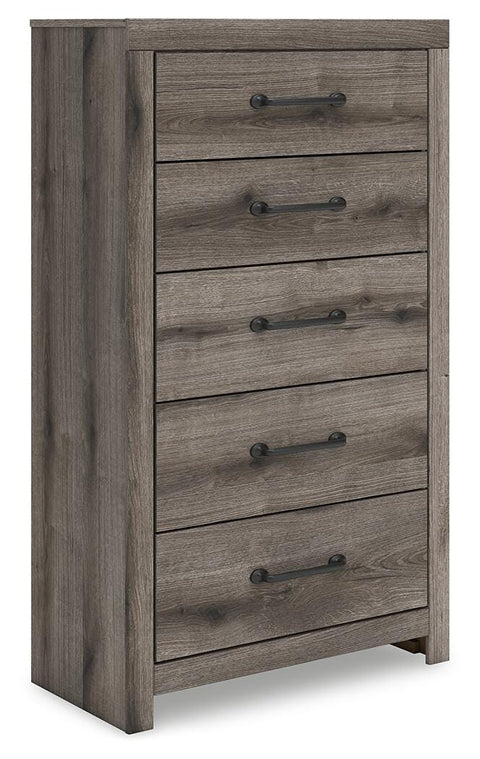 Graystorm Panel Bed, Dresser, Mirror and Chest