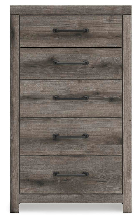Graystorm Panel Bed, Dresser, Mirror and Chest