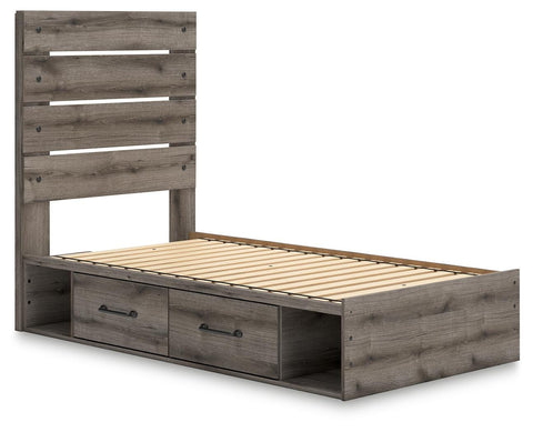 Graystorm Panel Storage Bed, Dresser, Mirror, Chest and Nightstand