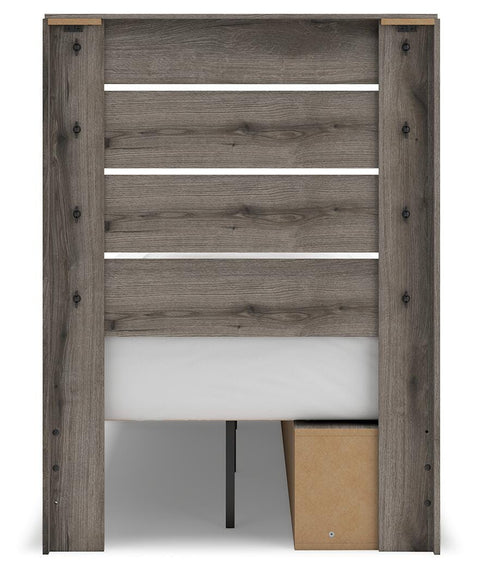 Graystorm Panel Storage Bed, Dresser, Mirror, Chest and 2 Nightstands