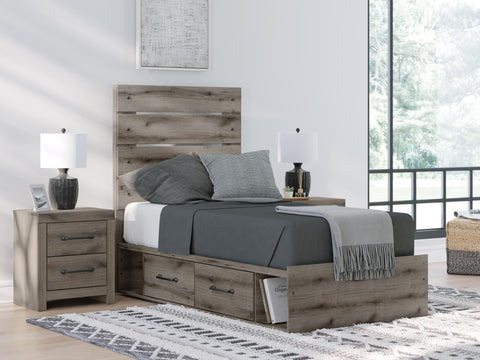 Graystorm Panel Storage Bed, Dresser, Mirror, Chest and Nightstand