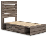 Graystorm Panel Bed with Storage