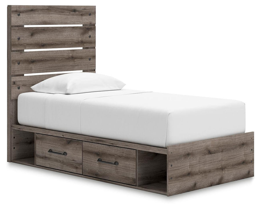 Graystorm Panel Bed with Storage