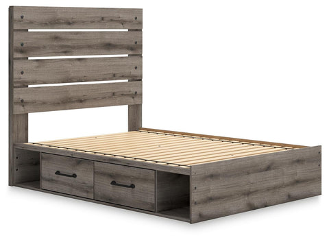 Graystorm Panel Storage Bed, Dresser, Mirror, Chest and 2 Nightstands