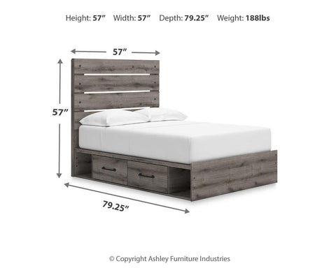 Graystorm Panel Storage Bed, Dresser, Mirror, Chest and 2 Nightstands