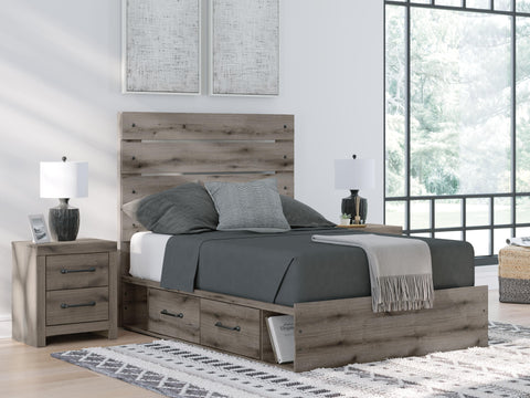 Graystorm Panel Storage Bed, Dresser, Mirror, Chest and 2 Nightstands