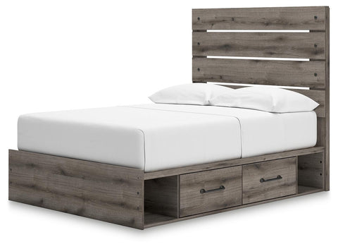 Graystorm Panel Bed with Storage