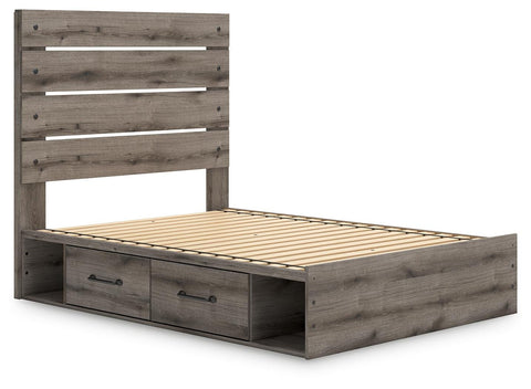 Graystorm Panel Bed with Storage