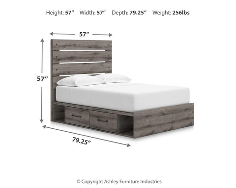 Graystorm Panel Bed with Storage