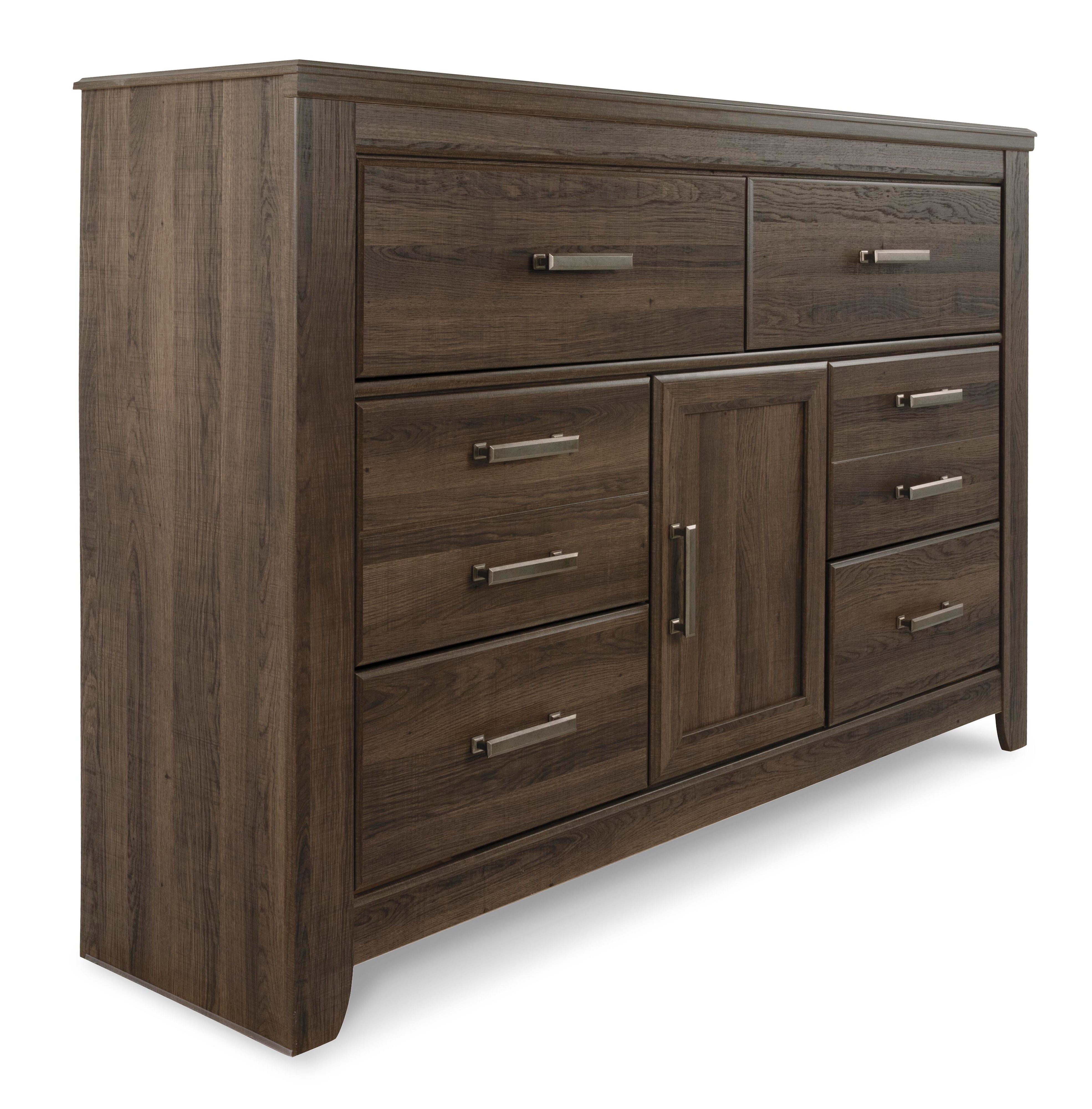 Juararo Panel Bed with Mirrored Dresser