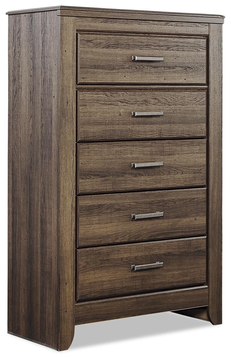 Everton Panel Bed with Mirrored Dresser, Chest and Nightstand