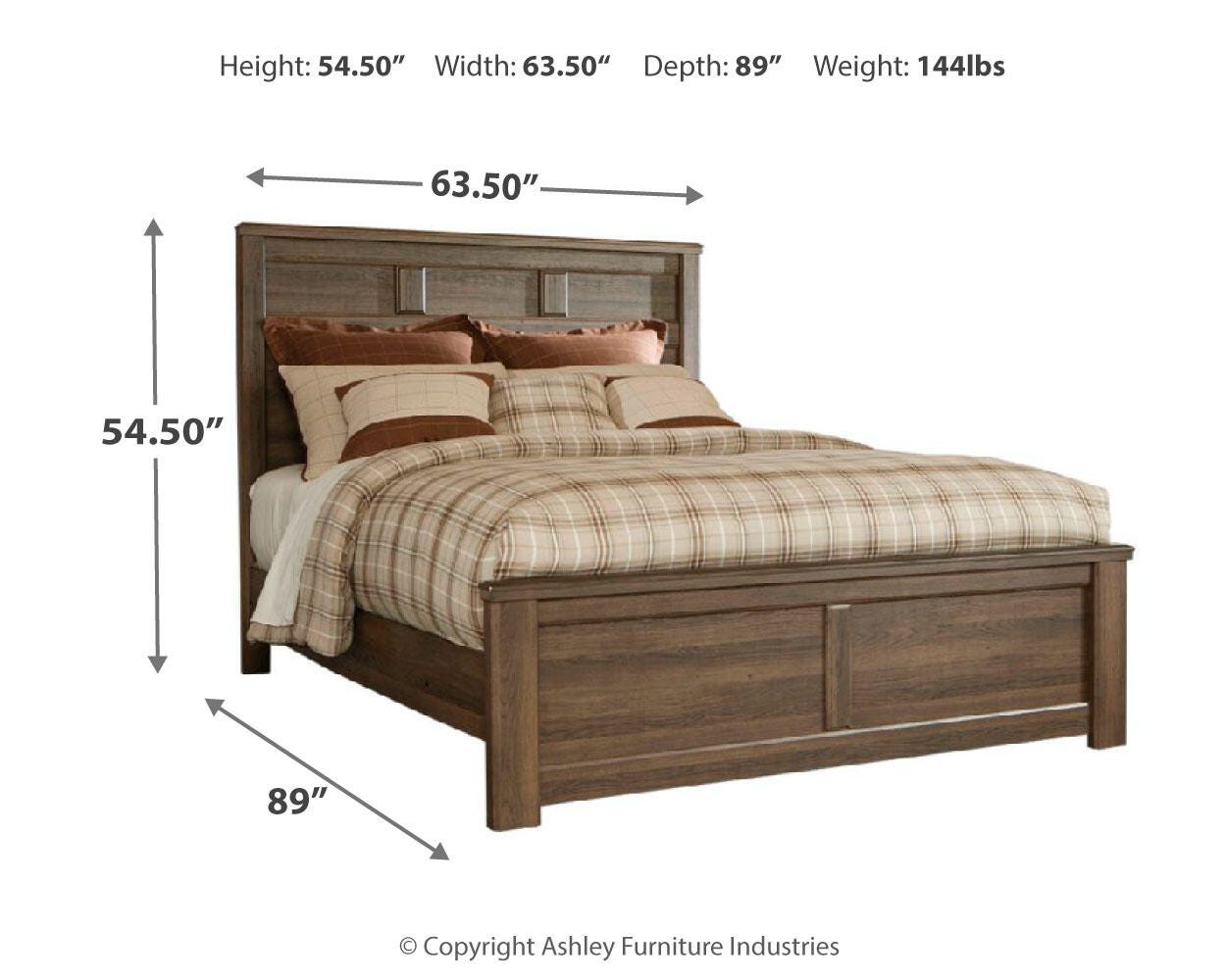 Juararo Panel Bed with Mirrored Dresser, Chest and 2 Nightstands