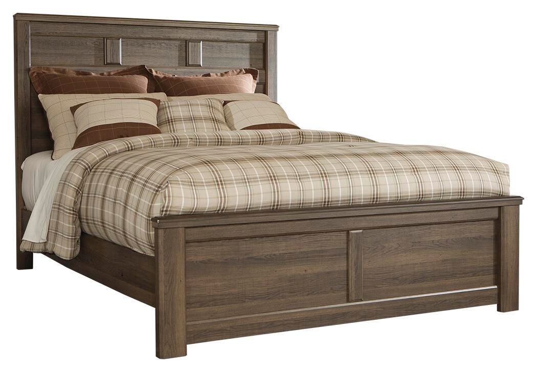 Juararo Panel Bed with Mirrored Dresser