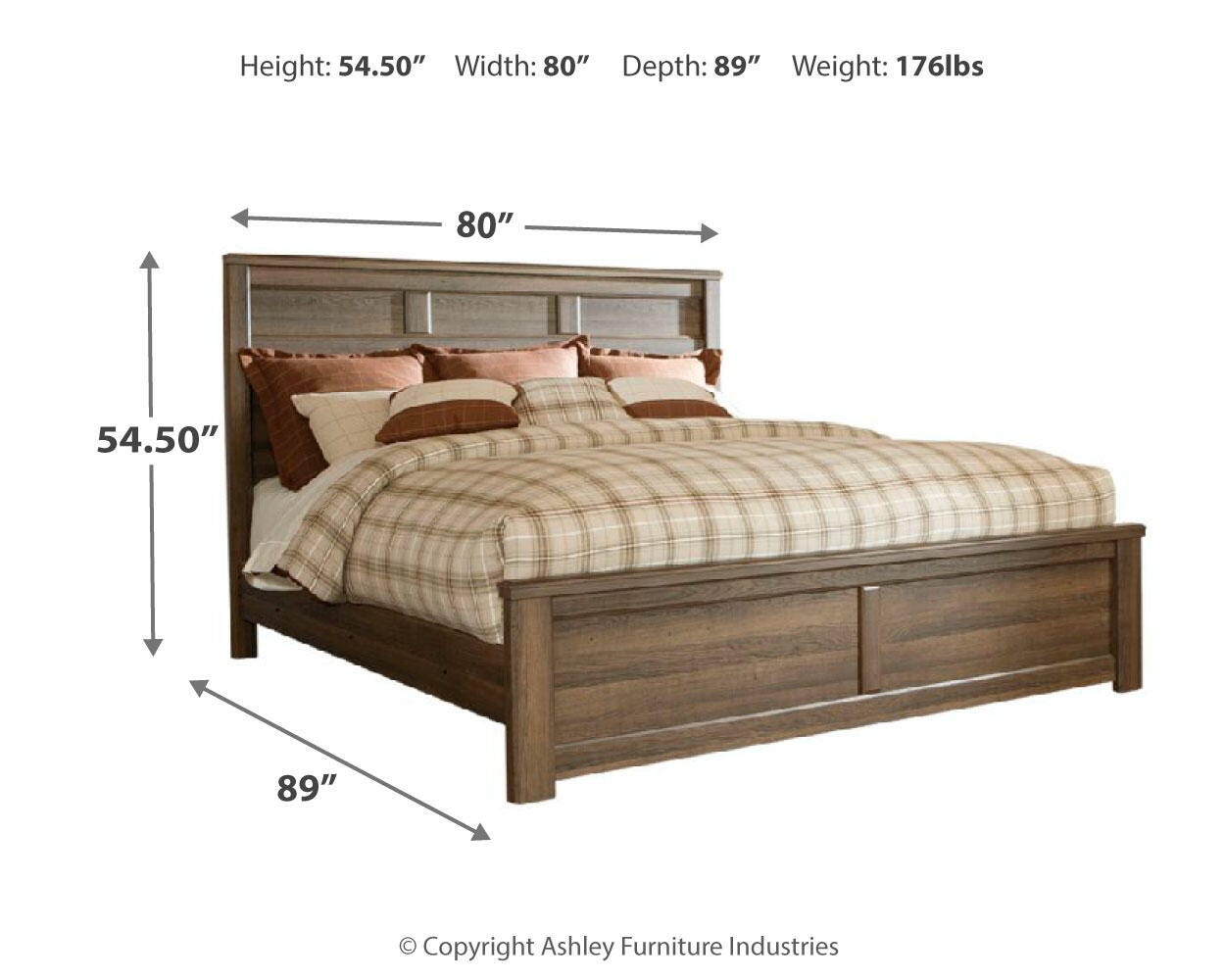 Juararo Panel Headboard with Mirrored Dresser and Chest