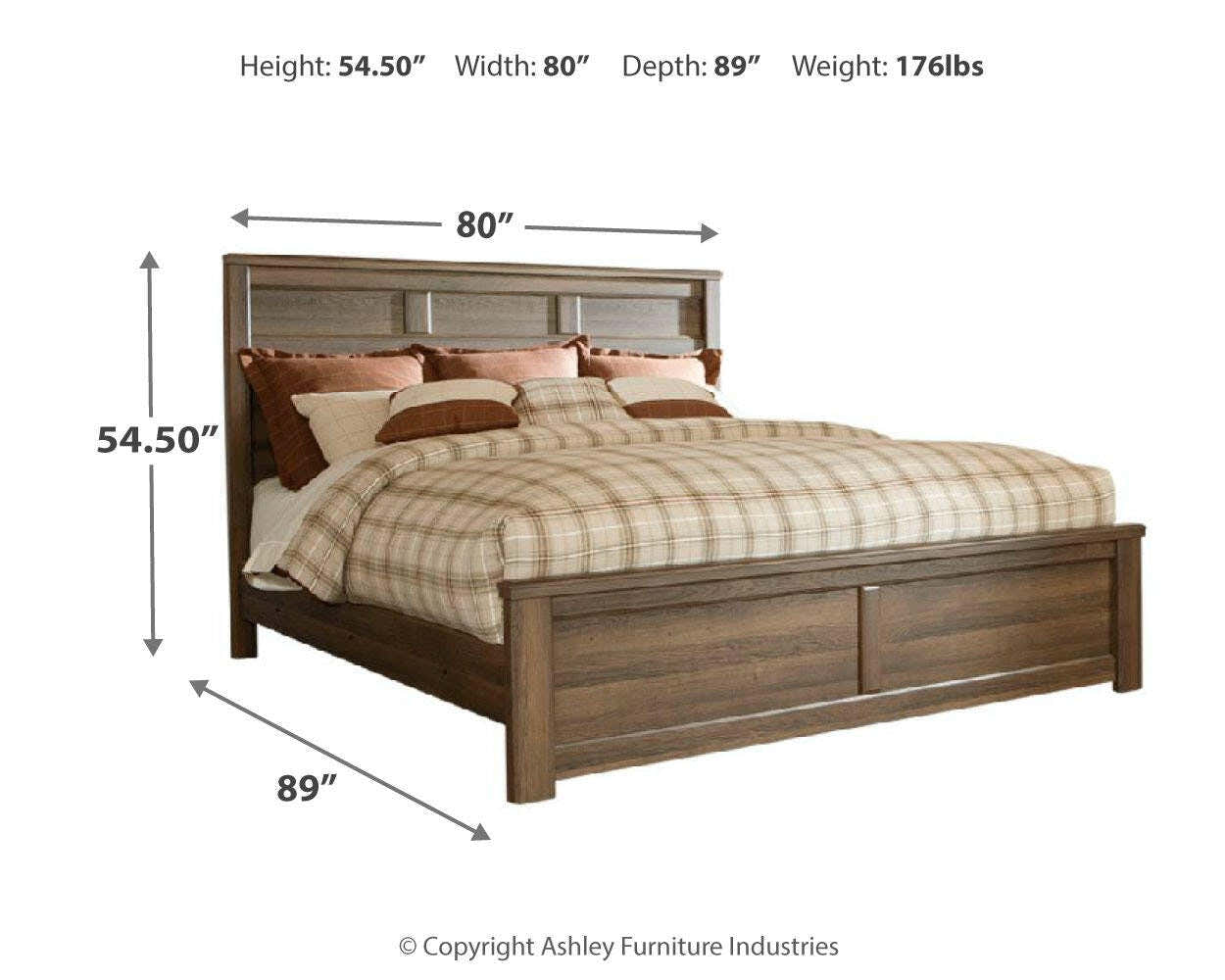 Everton Panel Bed with Mirrored Dresser, Chest and Nightstand