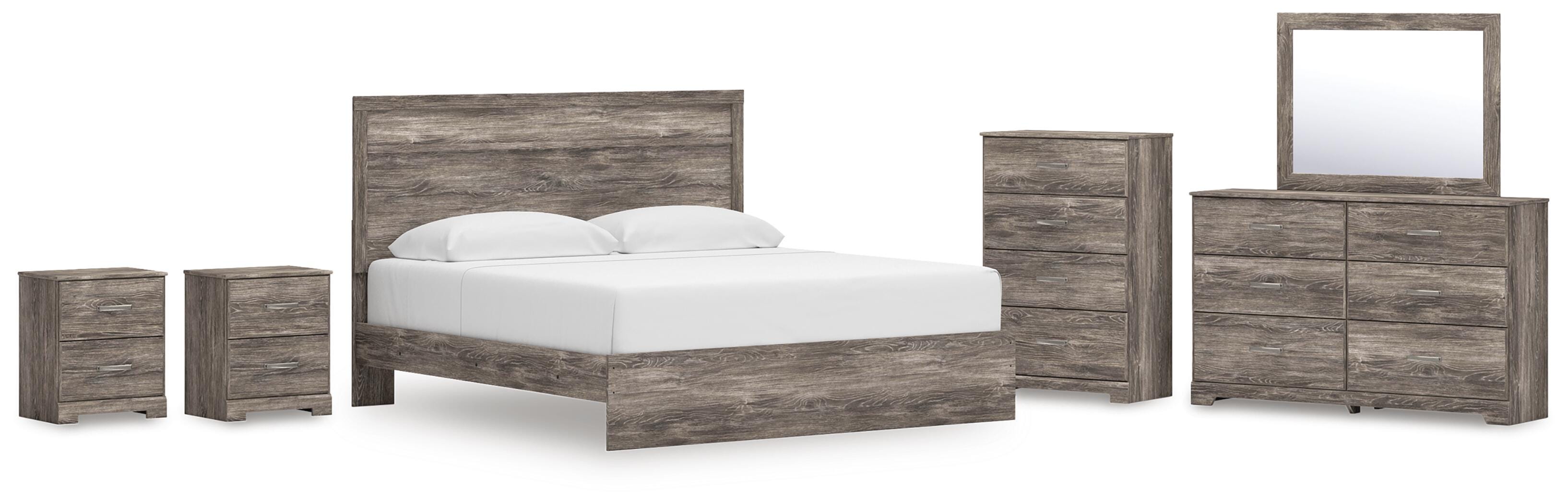 Whitlock Panel Bed, Dresser, Mirror, Chest and 2 Nightstands