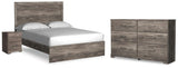 Ralinksi Panel Bed with Dresser and Nightstand