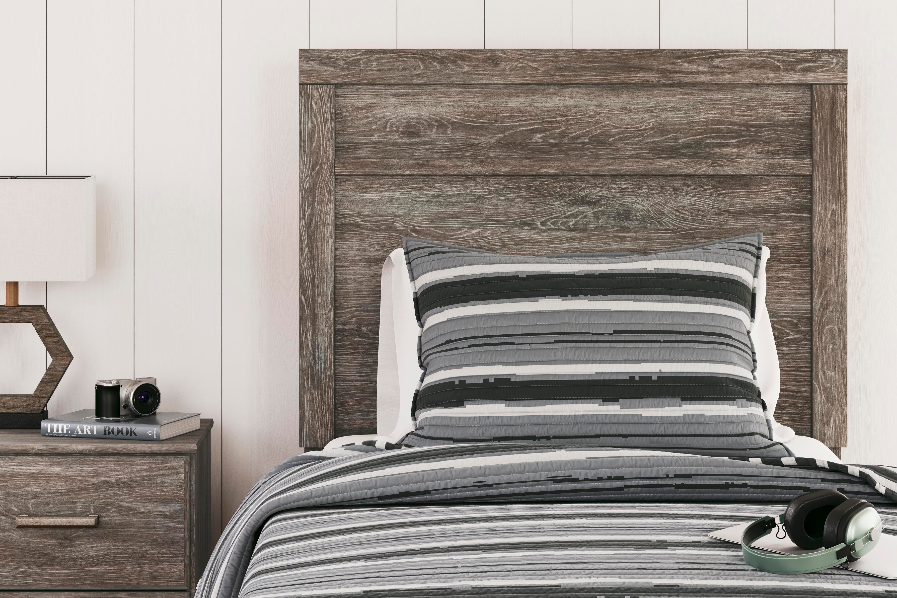 Ralinksi Panel Bed and Nightstand