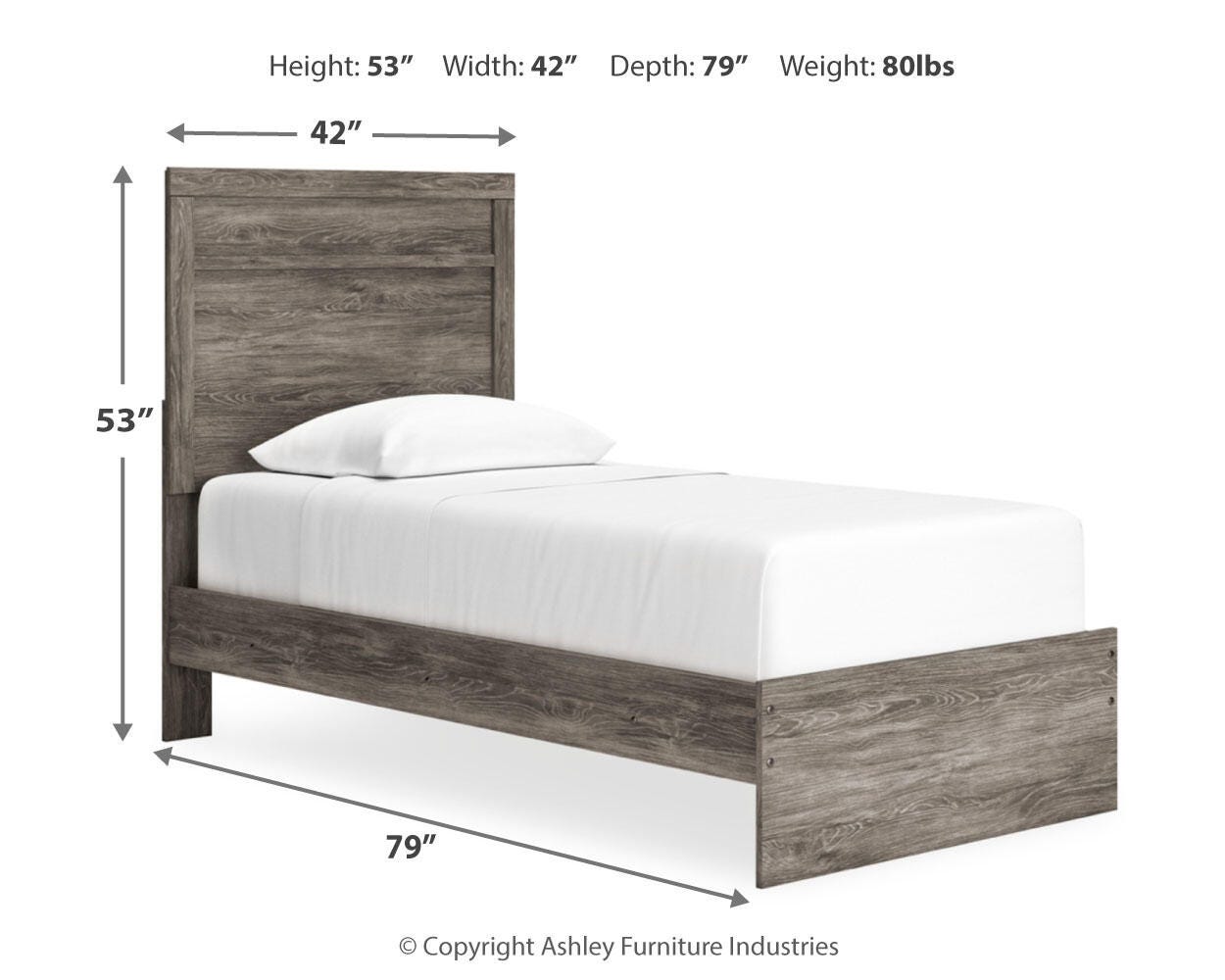 Ralinksi Panel Bed and Nightstand