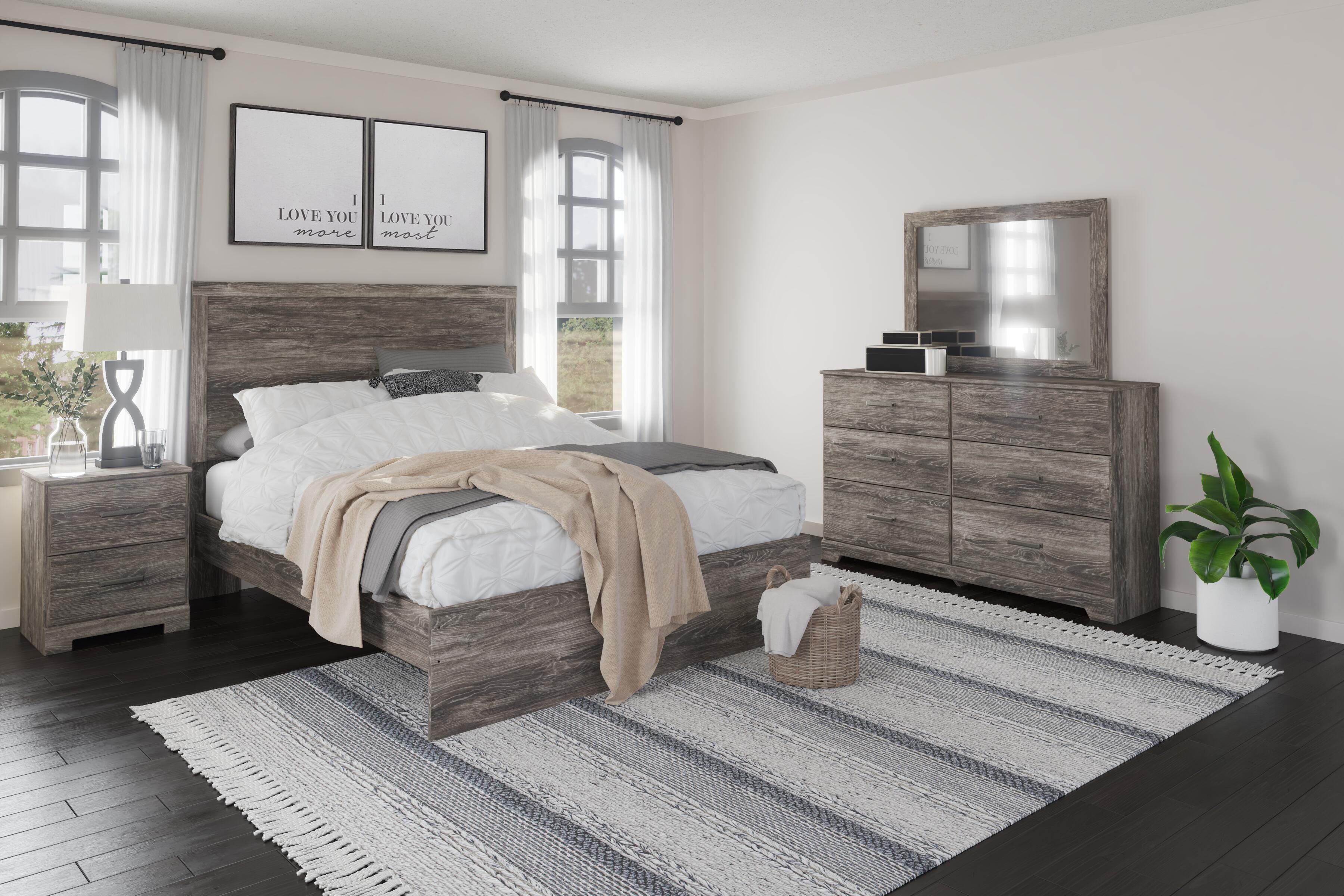 Whitlock Panel Bed, Dresser, Mirror, and Nightstand