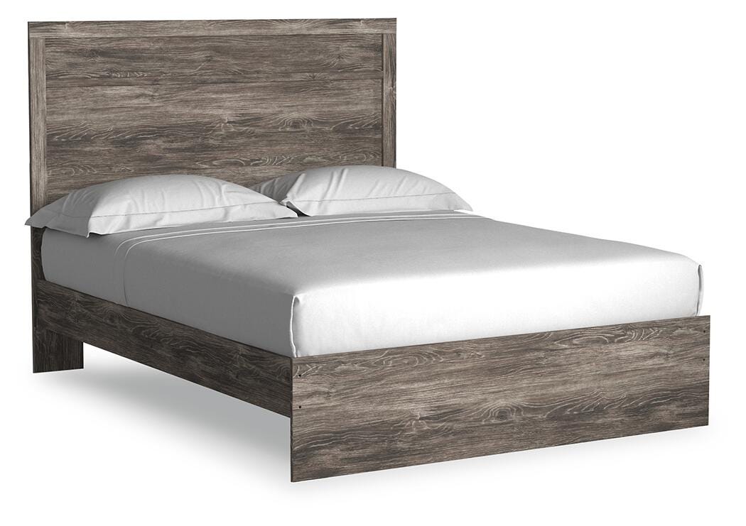 Ralinksi Panel Bed with Mirrored Dresser and 2 Nightstands