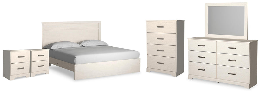 Wexley Panel Bed, Dresser, Mirror, Chest and 2 Nightstands