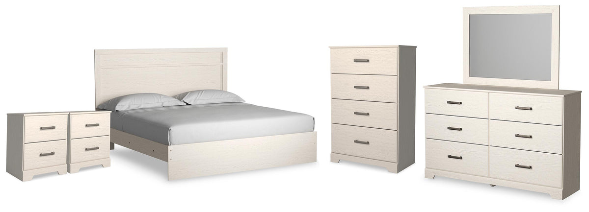 Wexley Panel Bed, Dresser, Mirror, Chest and 2 Nightstands