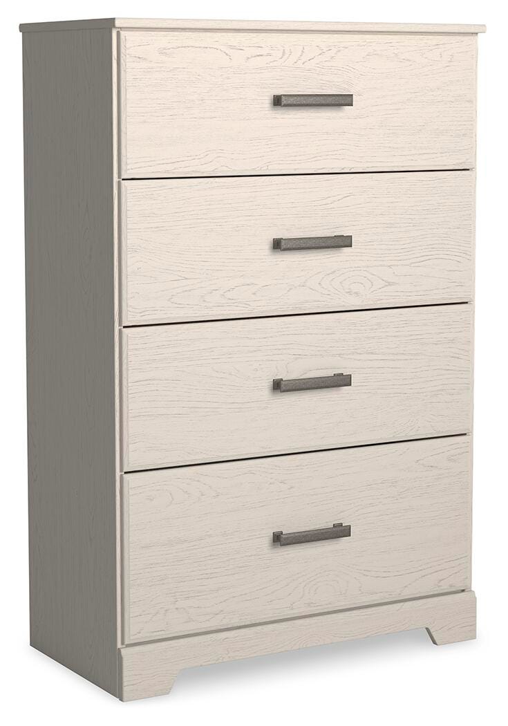 Wexley Panel Bed with Mirrored Dresser and Chest