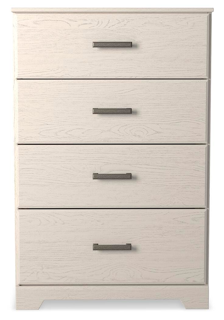 Stelsie Panel Bed with Mirrored Dresser, Chest and 2 Nightstands