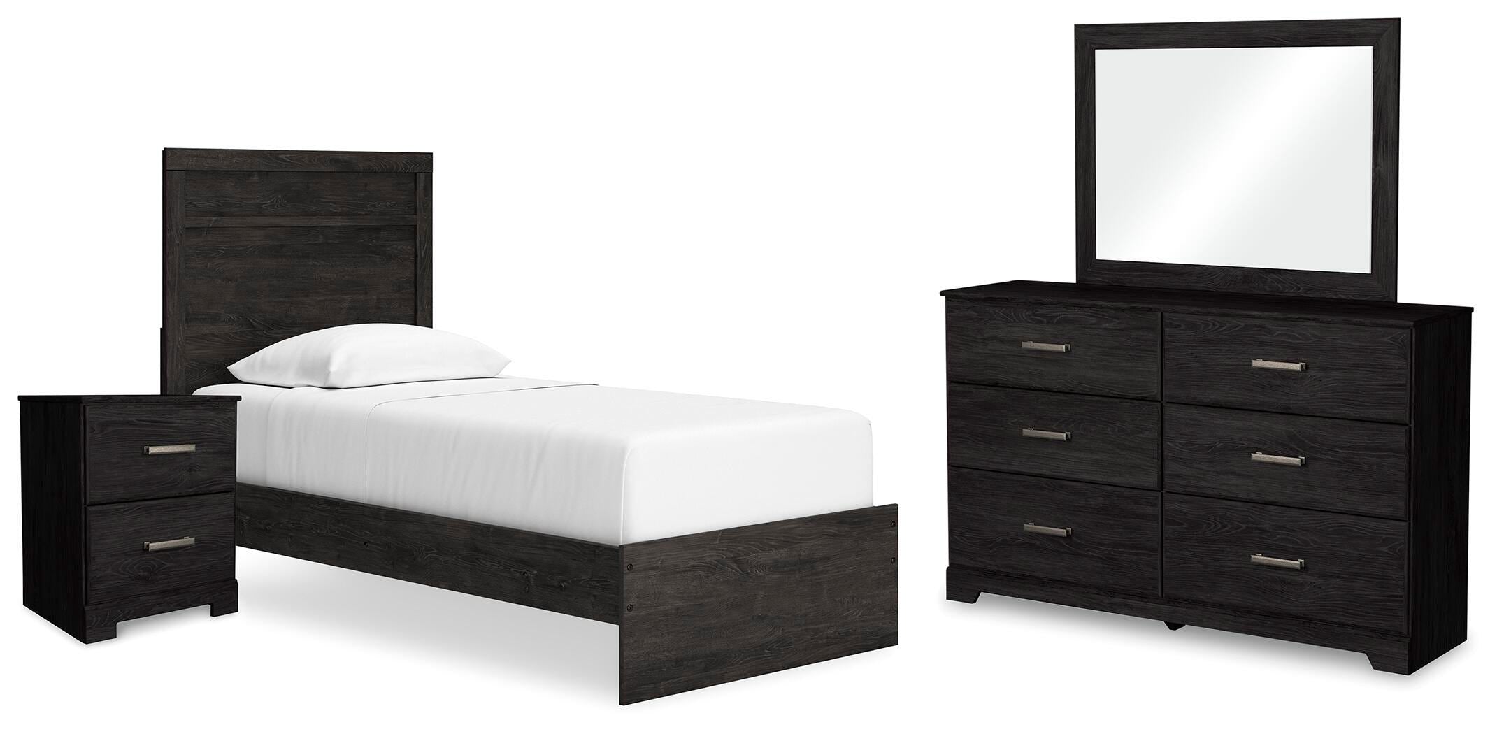 Rosendale Panel Bed, Dresser, Mirror and 2 Nightstands
