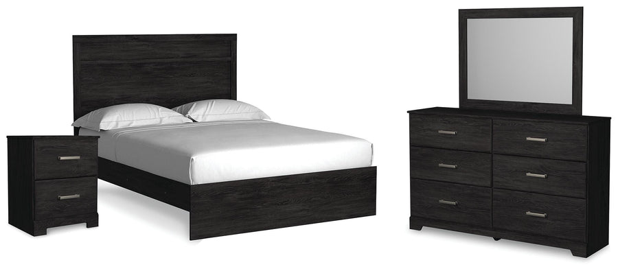 Rosendale Panel Bed, Dresser, Mirror, and Nightstand