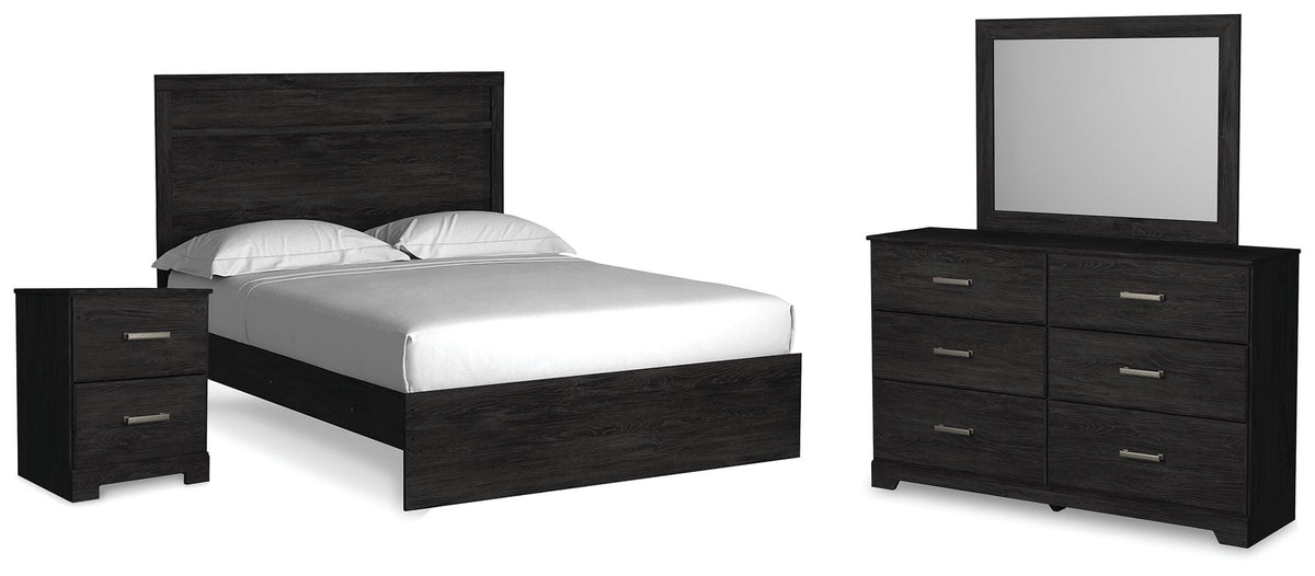 Rosendale Panel Bed, Dresser, Mirror, and Nightstand