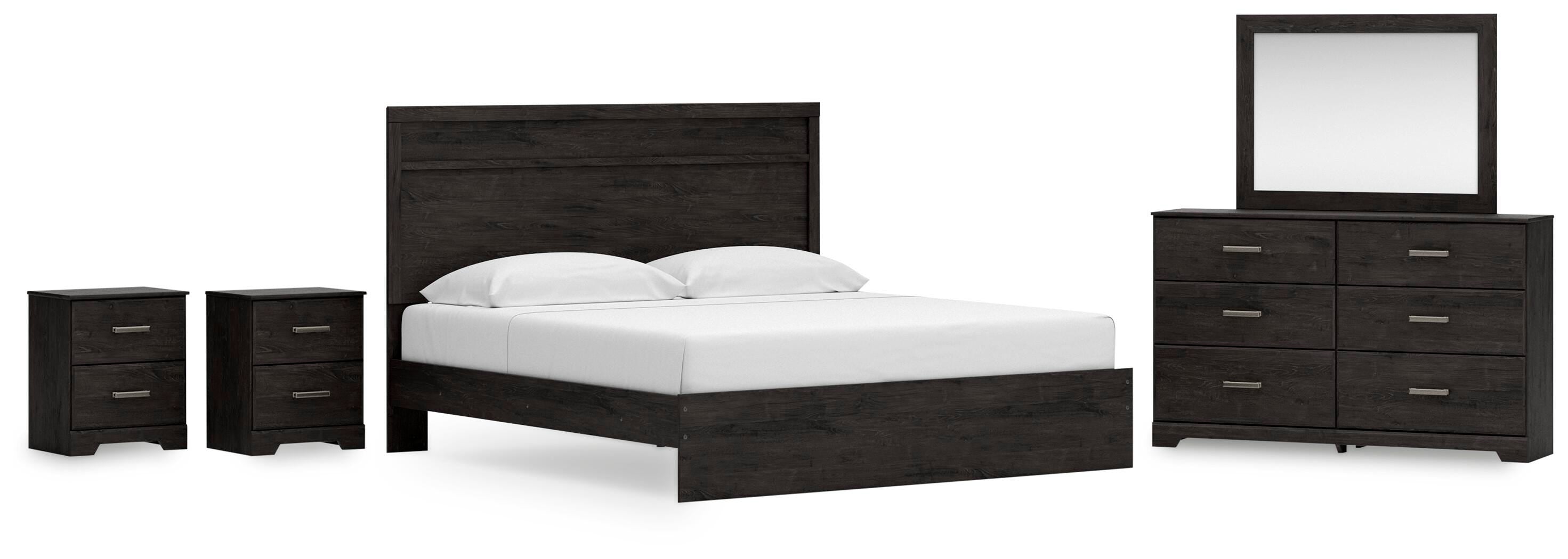 Rosendale Panel Bed, Dresser, Mirror and 2 Nightstands