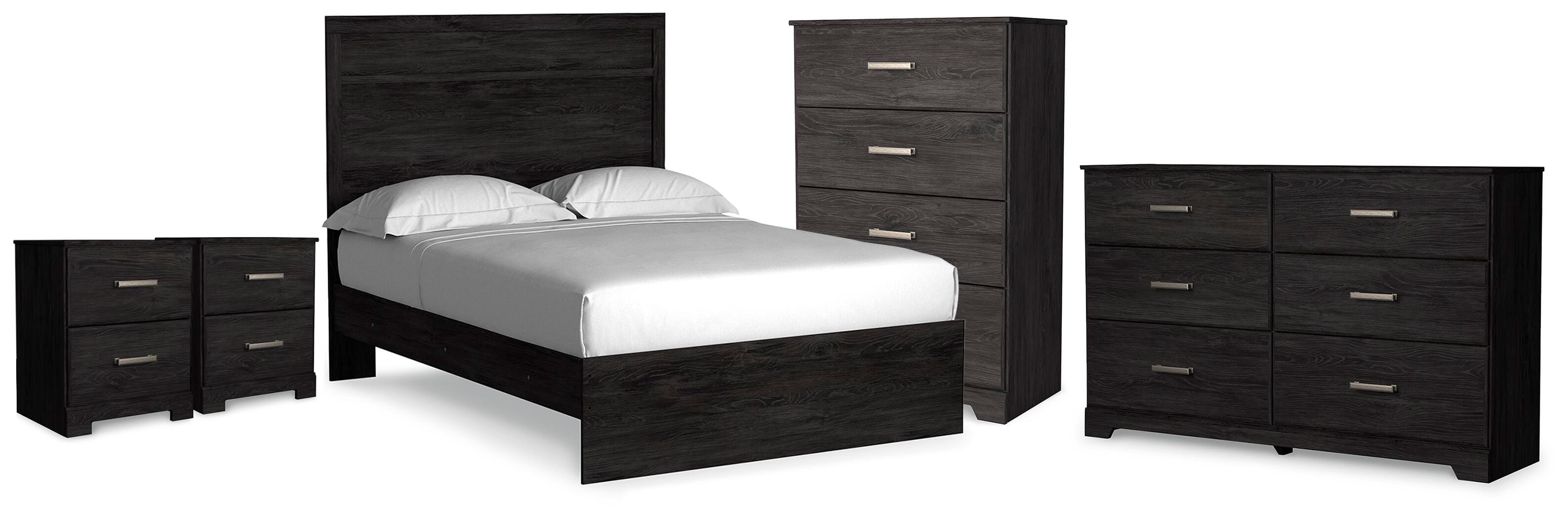 Rosendale Panel Bed, Dresser, Chest and 2 Nightstands