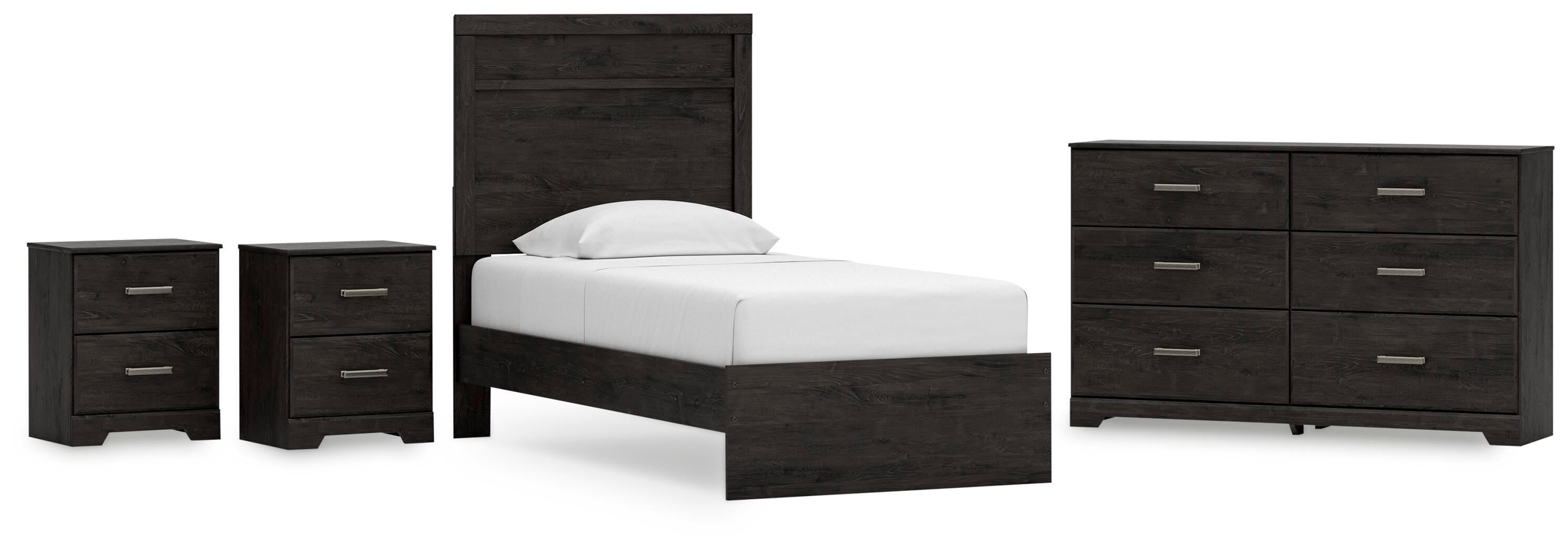 Rosendale Panel Bed with Dresser and 2 Nightstands