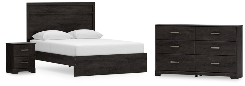 Rosendale Panel Bed with Dresser and Nightstand