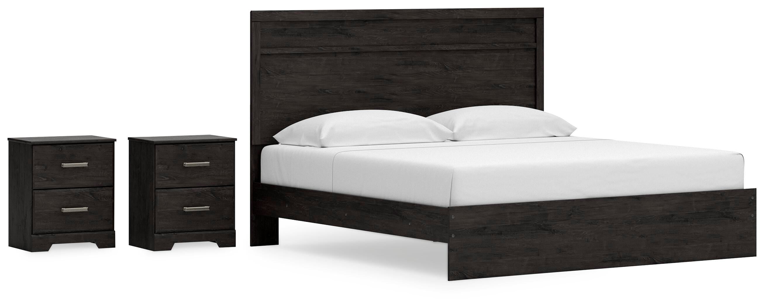 Rosendale Panel Bed with Dresser and 2 Nightstands
