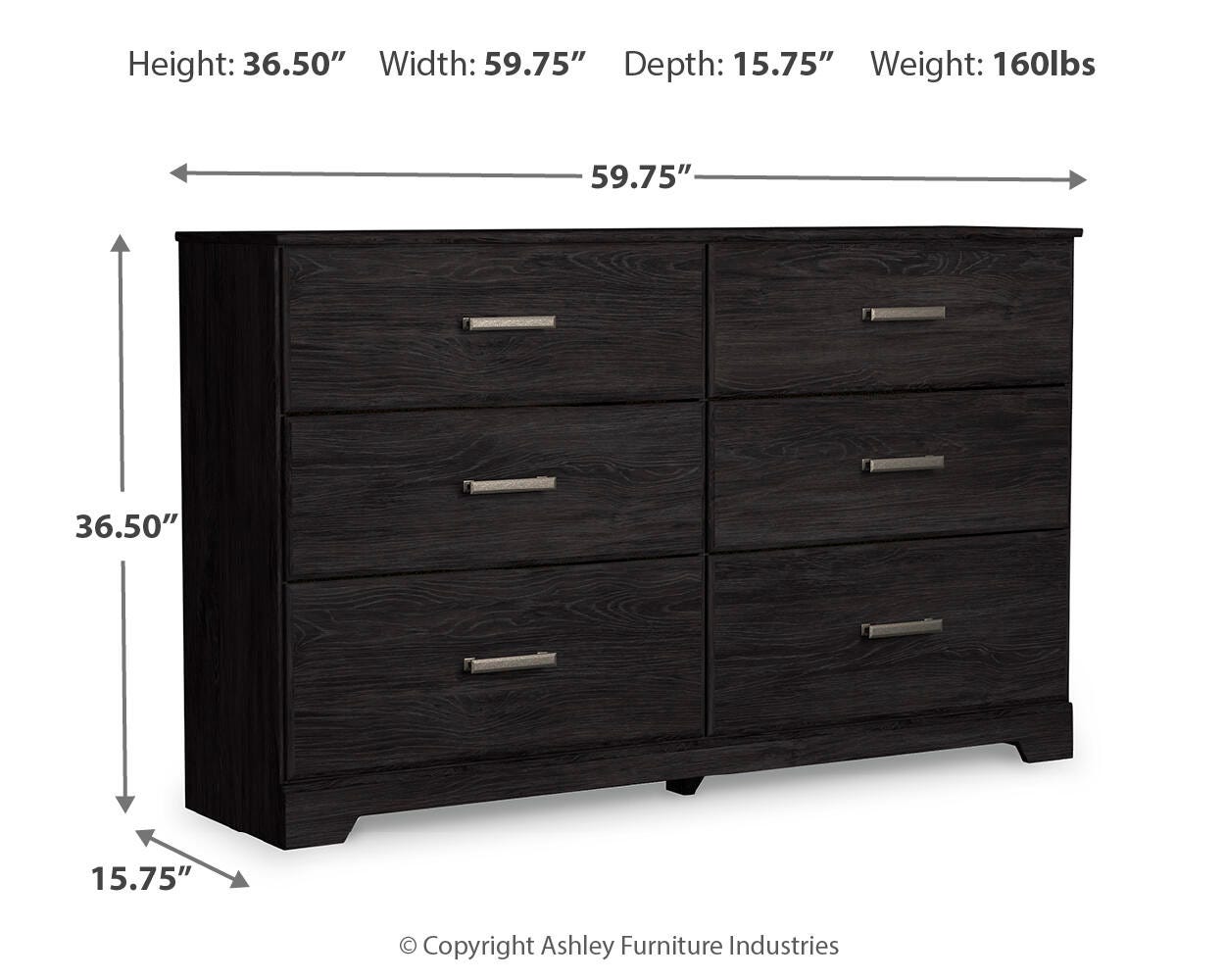 Rosendale Panel Bed with Dresser